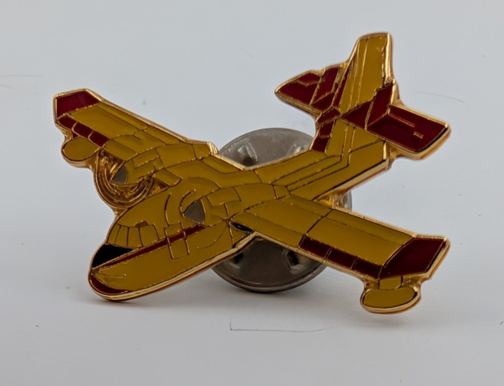 Canadair CL-415 Bombardier Aircraft Water Bomber Airplane Lapel Pin
